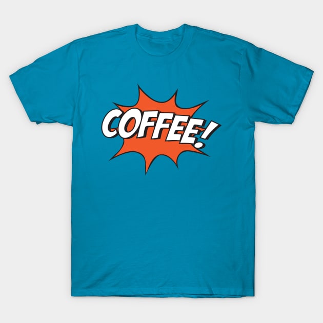 Comic Coffee! T-Shirt by KatieBuggDesigns